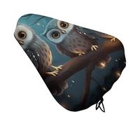 Gufo su albero Bike Seat Cover per uomo e donna idrorepellente Cuscino per bicicletta regolabile per bici all'aperto