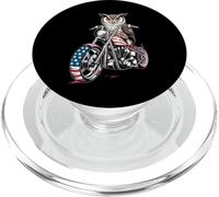 gufo, su, moto, con, bandiera americana PopSockets PopGrip per MagSafe