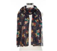 GUFO SU UNA Branch stampa moda da donna maxi sciarpa Sarong A ALL'ingrosso