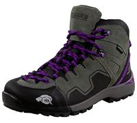 GUGGEN Mountain PM021 - Stivali da trekking e trekking, da donna, impermeabili, con membrana e pelle scamosciata, grigio/viola, 40 EU