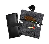 GUGGIARI® Porta Tabacco Cartine e Filtri realizzato in Pelle PU e in Tessuto per Donna e Uomo - Morbido Portatabacco in Pelle PU munito di Zip, apertura a strappo e Chiusura ad Elastico-Dèco