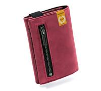 GUGGIARI® Portafoglio Uomo in Pelle di Qualità - Morbido Portafoglio Uomo Slim con Porta Carte di Credito, Portamonete e Contanti - Compatto Porta Carte Credito Uomo con Protezione RFID(RUBINO)