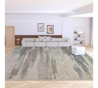 GUGJHFVH Soggiorno Morbido Tappeto, Tappeto a Pelo Corto Camera da Letto Sala da Pranzo antiscivolo Lavabile Tappeto Decor Stile Inchiostro Astratto Grigio, 200 x 290 cm