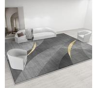 GUGJHFVH Soggiorno Morbido Tappeto, Tappeto a Pelo Corto Camera da Letto Sala da Pranzo antiscivolo Lavabile Tappeto Decor Moderno Geometrico Grigio, 200 x 290 cm