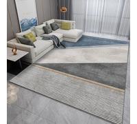 GUGJHFVH Soggiorno Morbido Tappeto, Tappeto a Pelo Corto Camera da Letto Sala da Pranzo antiscivolo Lavabile Tappeto Decor Moderno Geometrico Grigio, 200 x 290 cm
