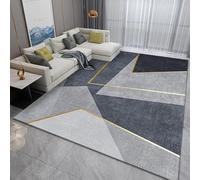 GUGJHFVH Soggiorno Morbido Tappeto, Tappeto a Pelo Corto Camera da Letto Sala da Pranzo antiscivolo Lavabile Tappeto Decor Moderno Geometrico Grigio, 200 x 290 cm