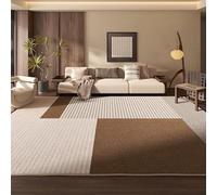 GUGJHFVH Soggiorno Morbido Tappeto, Tappeto a Pelo Corto Camera da Letto Sala da Pranzo antiscivolo Lavabile Tappeto Decor Moderno Geometrico Marrone, 200 x 290 cm