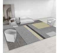 GUGJHFVH Soggiorno Morbido Tappeto, Tappeto a Pelo Corto Camera da Letto Sala da Pranzo antiscivolo Lavabile Tappeto Decor Moderno Geometrico Grigio, 200 x 290 cm