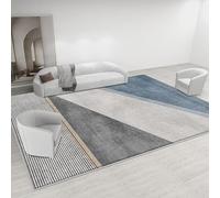 GUGJHFVH Soggiorno Morbido Tappeto, Tappeto a Pelo Corto Camera da Letto Sala da Pranzo antiscivolo Lavabile Tappeto Decor Moderno Geometrico Grigio, 200 x 290 cm
