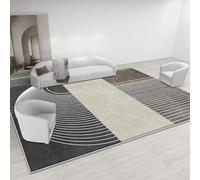 GUGJHFVH Soggiorno Morbido Tappeto, Tappeto a Pelo Corto Camera da Letto Sala da Pranzo antiscivolo Lavabile Tappeto Decor Moderno Geometrico Grigio, 200 x 290 cm