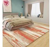 GUGJHFVH Tappeto a pelo corto per salotto, Super Morbido Lavabile, fondo antiscivolo,Acquerello astratto giallo chiaro arancio,150 x 180 cm