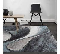 GUGJHFVH Tappeto a pelo corto per salotto, Tappeti Lavabile per Ufficio, Cameretta dei Bambini, fondo antiscivolo ，Inchiostro astratto irregolare moderno，180 x 200 cm