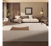 GUGJHFVH Tappeto da Salotto antiscivolo Lavabile Camera da Letto, Sala da Pranzo, Corridoio Decorativo Tappeto Moderno Geometrico Marrone, 150 x 180 cm