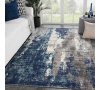 GUGJHFVH Tappeto Salotto Corridoio Cameretta Lavabile Con Fondo antiscivolo Tappeto a Pelo Corto Blu Inchiostro Moderno, 120 x 170 cm