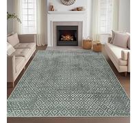 GUGJHFVH Tappeto Salotto Corridoio Cameretta Lavabile Con Fondo antiscivolo Tappeto a Pelo Corto Moderno Rombo Astratto Grigio, 120 x 170 cm