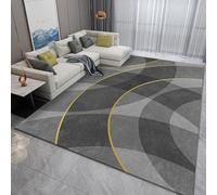 GUGJHFVH Tappeto Salotto Lavabile antiscivolo per Soggiorno Corridoio Cameretta Moderno Geometrico Grigio, 160 x 230 cm