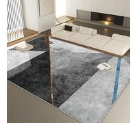 GUGJHFVH Tappeto Salotto Lavabile antiscivolo per Soggiorno Corridoio Cameretta Moderno Patchwork Geometrico Grigio, 160 x 230 cm