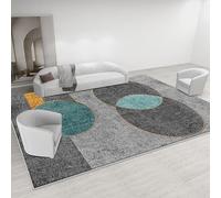 GUGJHFVH Tappeto Salotto Pelo Corto Tappeto Camera da Letto Lavabile, Tappeti Grandi antiscivolo Morbido Moderno Geometrico Grigio, 150 x 200 cm