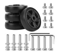 GUGULUZA 4 ruote di ricambio per bagagli, 50 mm/55 mm, parti di ricambio per valigie e borse a rotelle, 50 x 18 mm