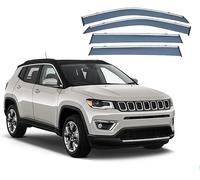 GuGuoZZ Deflettori Finestrini Auto per Jeep Compass 2017-2022 deflettori d'Aria Antiturbo Antivento Antipioggia Visiere Parapioggia Porta Visiera