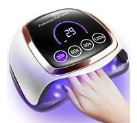 Gugusure Lampada per unghie a LED UV, 180 W, con display LCD, sensore automatico e 4 timer, 42 perline LED