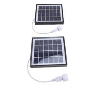 Gugxiom 2pcs Pannello Solare USB, Mini Pannelli Solari Monocristallini da 5 W con Porta USB, Caricatore Solare di Zaino Leggero per Mini Ventole, Cellulare, Telecamera di Sicurezza e (BLACK)