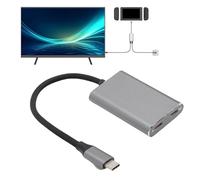 Gugxiom Adattatore USB C 2 in 1, Hub per Occhiali AR con Ricarica Rapida PD da 100 W, Adattatore da USB C a Occhiali AR 4K 60Hz per Switch 2 Steam Deck ROG Ally