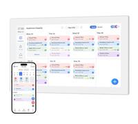 Gugxiom Calendario Digitale, Agenda da Parete da 15,6 Pollici, Calendario Elettronico e Grafico dei Lavori Domestici, Display Interattivo Touchscreen Intelligente per Orari Familiari, (EU)