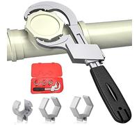 Gugxiom Chiave a Doppia estremità Regolabile Universale, Chiave Bagno Multifunzionale, Chiave a Mezzaluna Aperta 80 Mm, Molla Regolabile per Montaggio Smontaggio di Articoli