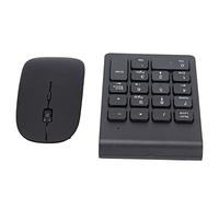 Gugxiom Combo Mouse Wireless con Tastierino Numerico da 2,4 GHz, Tastierino Numerico USB Plug and Play a 18 Tasti e Mouse da 1200 DPI, Design Compatto Portatile per Viaggi in Ufficio a Casa