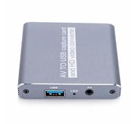 Gugxiom Convertitore da HDMI Ad AV Adattatore di Acquisizione e Visualizzazione USB 3.0, Convertitore HDMI per Digitalizzare VHS Hi8 Video8 e Dispositivi AV su Laptop, TV, Monitor e