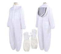 Gugxiom Costume da Apicoltore per Donne e Uomini, Tuta Professionale da Apicoltore con Guanti e Copertura Ventilata, Tuta Completa per Apicoltori Professionisti e Principianti (L)