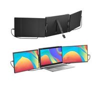 Gugxiom Estensore per Schermo Portatile da 14,1 Pollici, Monitor Pieghevole per Doppio Monitor con Supporto Mini Porta HDMI di Tipo C, Monitor Portatile LCD IPS 1080P (DR145 Estensore