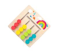 Gugxiom Gioco di Logica con Abbinamento di Colori, Scacchiera, Tavola in Legno per Bambini Dai 3 Ai 5 Anni, Migliora le capacità Mentali, Giocattolo Portatile per la Casa e in Viaggio (Scacchi