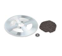 Gugxiom Kit Catena e Pignone, Parti della Catena della Bicicletta Elettrica Catena Non Corrosiva e Non Distorcente, Ingranaggio di Rotazione della Catena di Ingranaggi Ad Alta