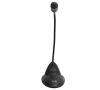 Gugxiom Microfono Capacitivo da Tavolo Plug and Play, Microfono per Mini Computer con Connettore da 3,5 Mm, Collo di Cigno Regolabile a 360°, Silenziamento con un Tasto per Giochi, Trasmissione in