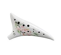 Gugxiom Ocarina in Ceramica Dolomite con 12 Fori e Coda Deformata e Custodia Protettiva - Strumento Musicale con un Suono Meraviglioso per gli Amanti della Musica (Loto colorato)