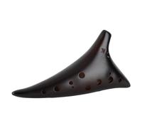 Gugxiom Ocarina in Ceramica Dolomite con 12 Fori e Coda Deformata e Custodia Protettiva - Strumento Musicale con un Suono Meraviglioso per gli Amanti della Musica (BROWN)