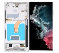 Gugxiom Originale AMOLED da 6,8 Pollici per S22 Ultra, Display LCD Touch Screen Digitizer Assembly S22ultra 5G SM S908B Sostituzione Schermo LCD con Cornice Nera, Versione (Gold)