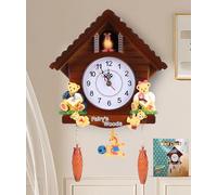 Gugxiom Orologio a cucù, Orologio da Parete con Voci di Uccelli a cucù, Orologio a cucù Vintage Artigianale con Casa Sull'albero, Orologio Decorativo in Stile Chalet Tradizionale, con