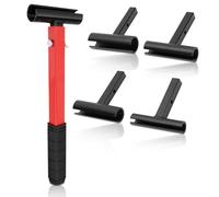 Gugxiom Set di attrezzi per la regolazione della porta, 4 in 1, con impugnatura in gomma, strumento di piegatura per cerniere in acciaio verniciato, per edifici residenziali e commerciali