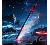 Gugxiom Spada Illuminata, Sciabole da Duello Lampeggianti per Bambini con Suono, 7 Armi Giocattolo di Guerrieri di Guerra in Colori Chiari, Fantastico Costume Cosplay di Halloween,