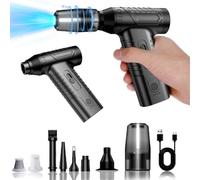 Gugxiom Spolverino Elettrico Portatile da 4000 mAh, Soffiatore per Asciugatrice, Spolverino Elettrico Portatile da 4000 mAh, Sostituisci la Bomboletta d'Aria Compressa, Ventilatore a