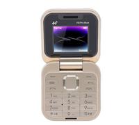 Gugxiom Telefono a Conchiglia 4G LTE, Telefono per Anziani Sbloccato con Doppia SIM, Doppio Standby, Schermo da 1,77 Pollici, Altoparlante con Volume Ampio, Bluetooth MP3 FM, (GOLD)