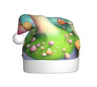 GUHAOT Meraviglioso cappello di Natale con piccolo fungo, cappello da Babbo Natale, accessorio decorativo per feste e feste