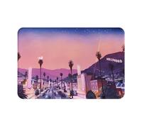 GUHAOT The Old Hollywood stampa morbida zerbino antiscivolo bagno tappeto memory foam, assorbente tappetino interno