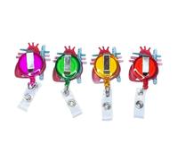 GUHEXIA 4X Porta Badge a Cuore Telemetria Cardiologia Porta Badge per Infermiere Bobina per Badge Cardiaco per Infermieri e Operatori Sanitari
