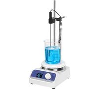 GUHPZA Agitatore Magnetico, Agitatori da Laboratorio da 200-1500 Giri/Min, Controllo della Temperatura con Display Digitale, Manutenzione A Basso Rumore, per unità di Ricerca Scientifica,