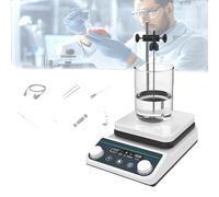 GUHPZA Agitatore Magnetico con Calore, 50-1500 Giri/Min, capacità Massima 2/5 L, 310 °C, con Display Digitale, Controllo della Temperatura, Timer da 1 Min A 12 Ore, Miscelatore Magnetico,HS8Pro
