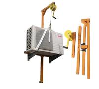 GUHPZA Strumento di Sollevamento per unità Esterna dell'Aria Condizionata, Staffa Pieghevole + Argano Manuale per L'Installazione dell'unità Esterna,1-3hp Folding Bracket+25m Winch